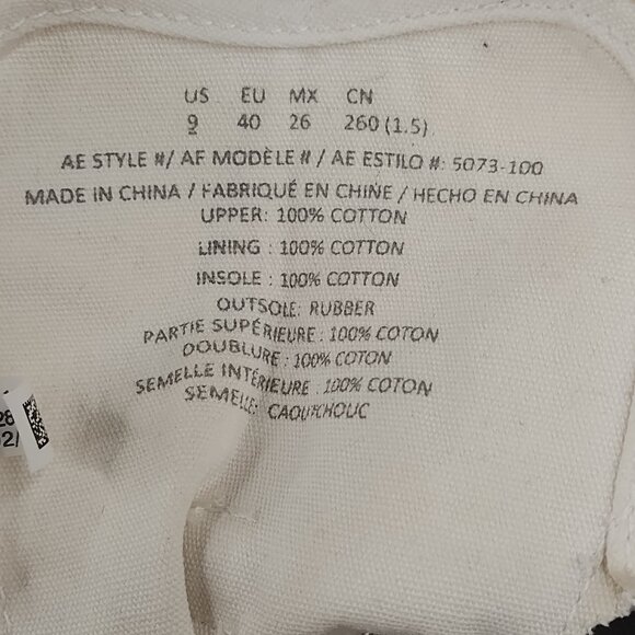 American Eagle Outfitters White w/ Multicolor Eyelets Hi-Top Sneakers Women US 9 - Picture 13 of 13